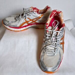Asics GT-2000 Women Running Shoes Silver Orange Pink T2K7N Size 8.5 Athletic Run